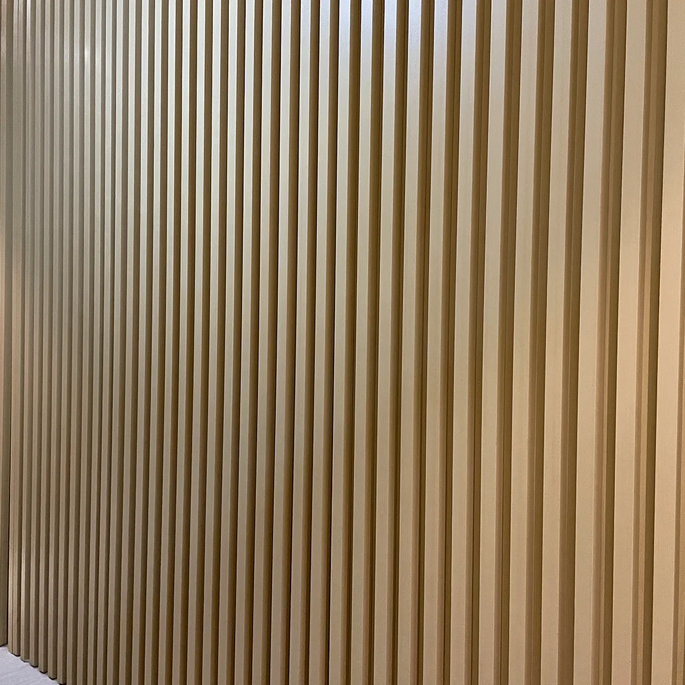 Exterior facade siding tongue and groove hidden fastening Composite wood fluted wall paneling