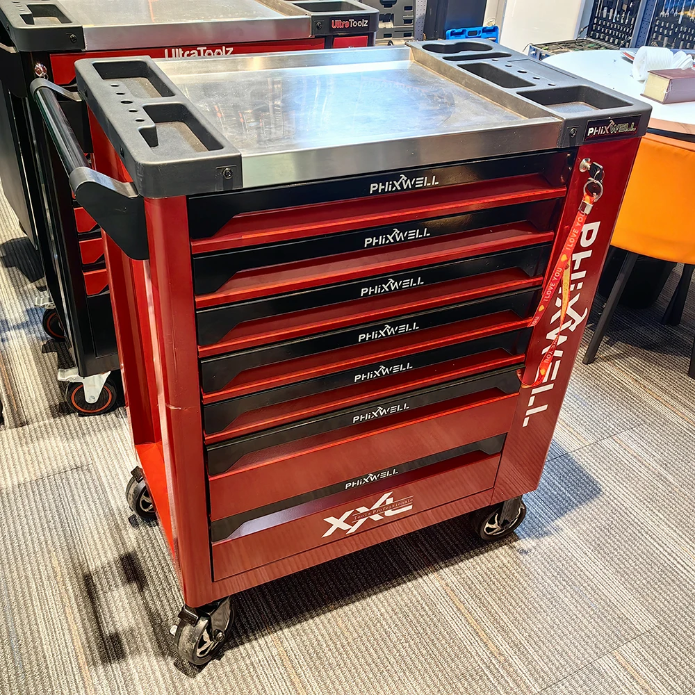 SPCC metal iron steel 7 Drawers Professional Tool storage Cabinet toolbox trolley