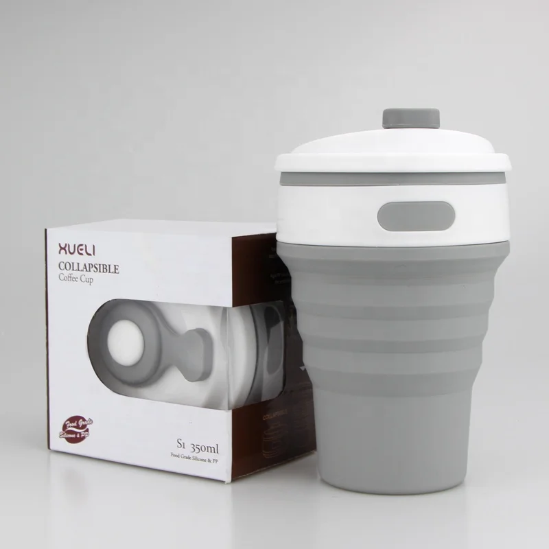 Силиконовая складная кофейная чашка 12 унций 350 мл
