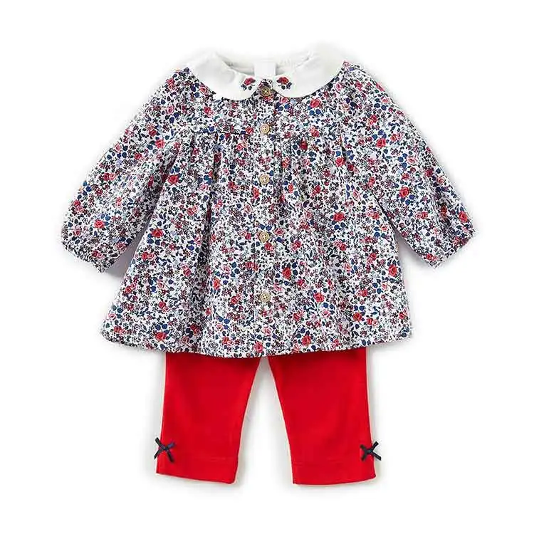 2 шт., детская одежда с цветочным принтом