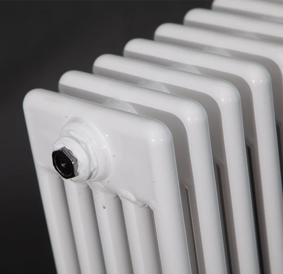 Household wall mounted low carbon Steel five columns radiator white Round tube steel radiators for home Circular heating