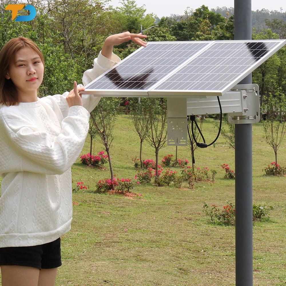 Tecdeft High Efficiency Power System 60w Solar Panel Kit With 3.2v60ah Lithium Battery Solar Energy System For Cctv Camera