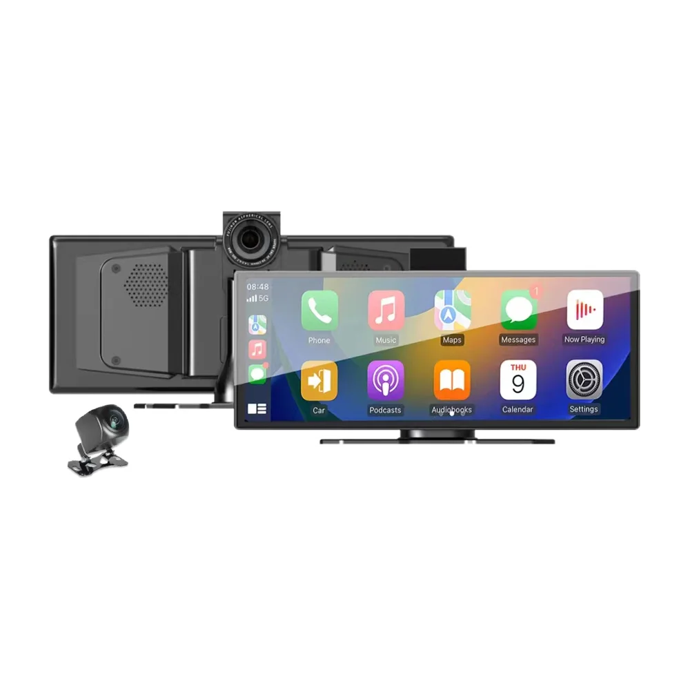 H808D 11.26 inch portable car radio carplay screen smart car monitor with 2K dash camera Typ-c power carplay screen