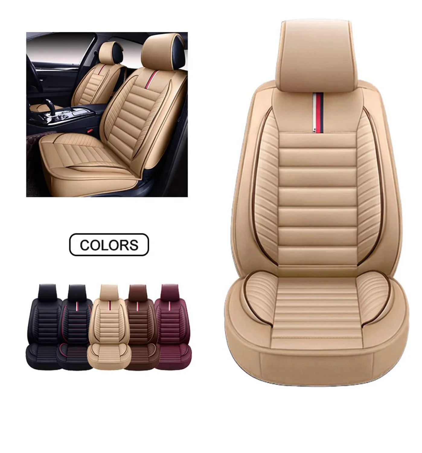 Luxury Design Off-road Back Support Car Seat Cover with Universal Leather Leather Fabric for Sofa Leather for Making Shoes