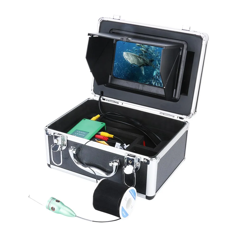 Fish Finder Underwater Fishing 1080P Camera Kit 7 Inch WIFI Wireless 16GB Video Recording DVR  +15M 6W White LEDs Underwater Cam