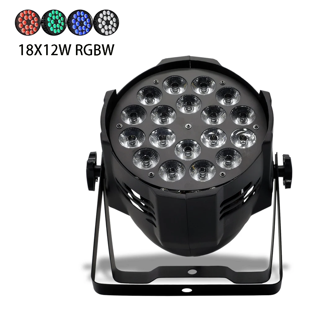 18x12W RGBW 4in1 led par 64 can stage light Powercon in out  Wedding LED wash parcan stage lighting