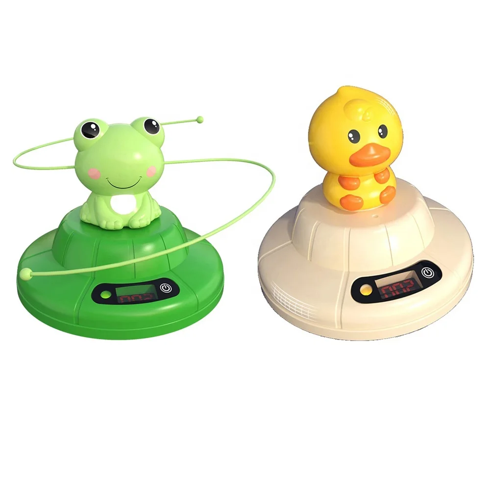 Electric jump rope machine toy cute animal model hands-free skipping rope with counter remote control adjustable speed function