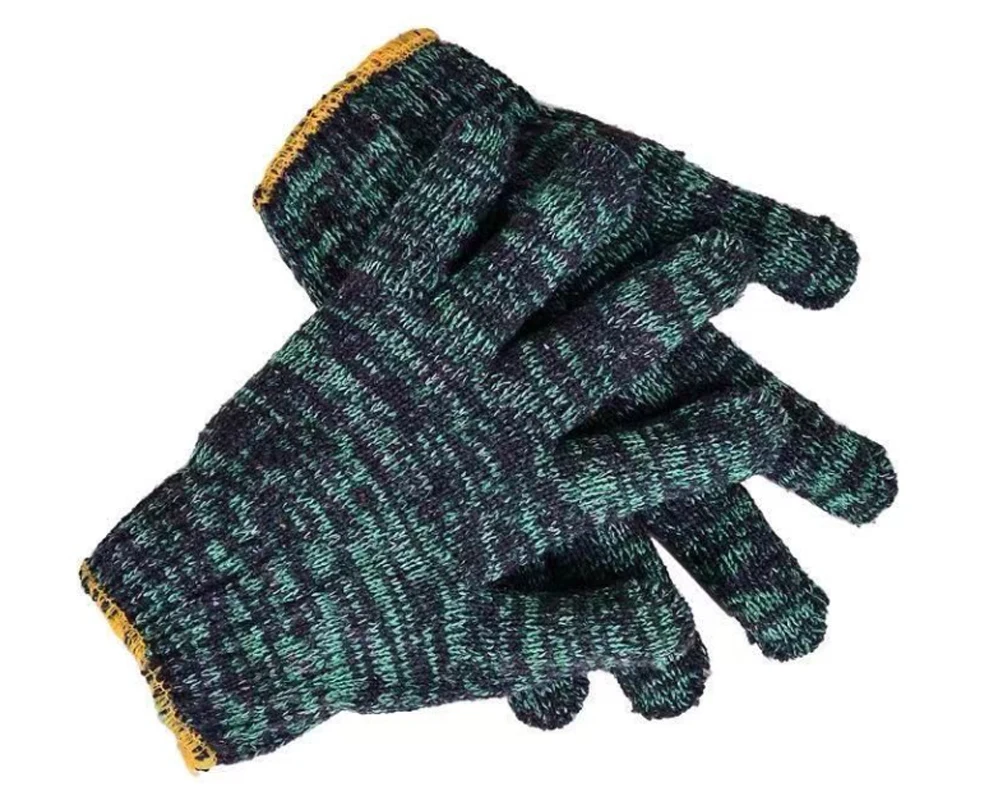 China Wholesale 360-800g/Dozen White Cotton Knitted Gloves Working Reusable Guantes Safety Work Labor Glove for Garden