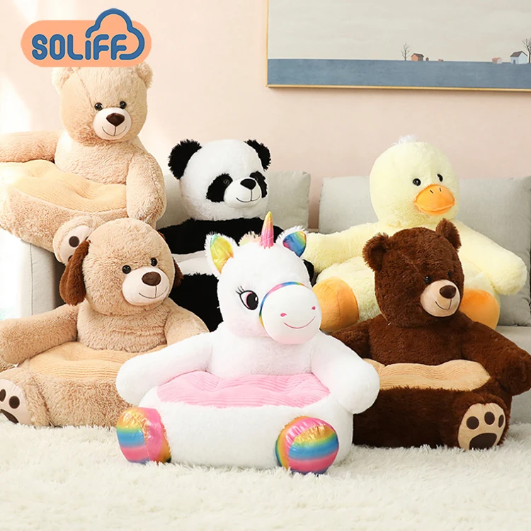 Hot Sale Cute Teddy Bear Panda unicorn Duck Plush Toy Child Sofa Chair Soft Pillow Seat Gift