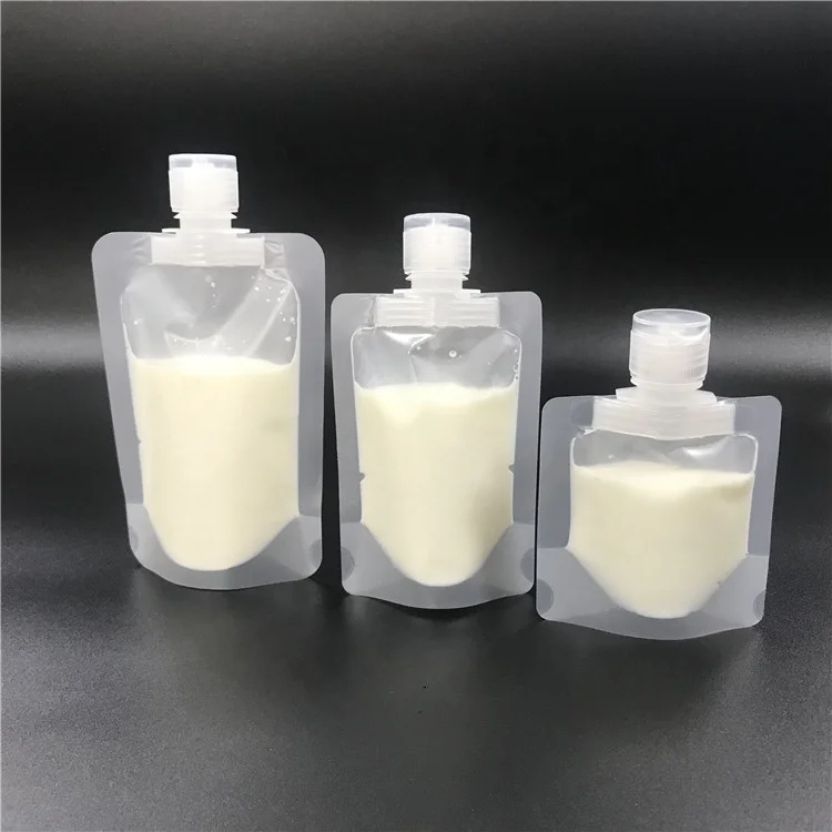 
10ml 30ml 50ml Spout Pouch Liquid Soap Covers Packaging Bag With Nozzle Cover 