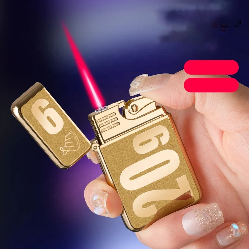 Metal Windproof Cigar Cigarette Lighter Jet Torch Gas Lighters Smoking Accessory Butane Gadgets for Men