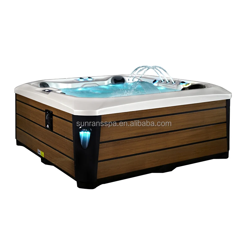Sunrans most popular whirlpool spa large capacity hot tubs outdoor with balboa spa control system