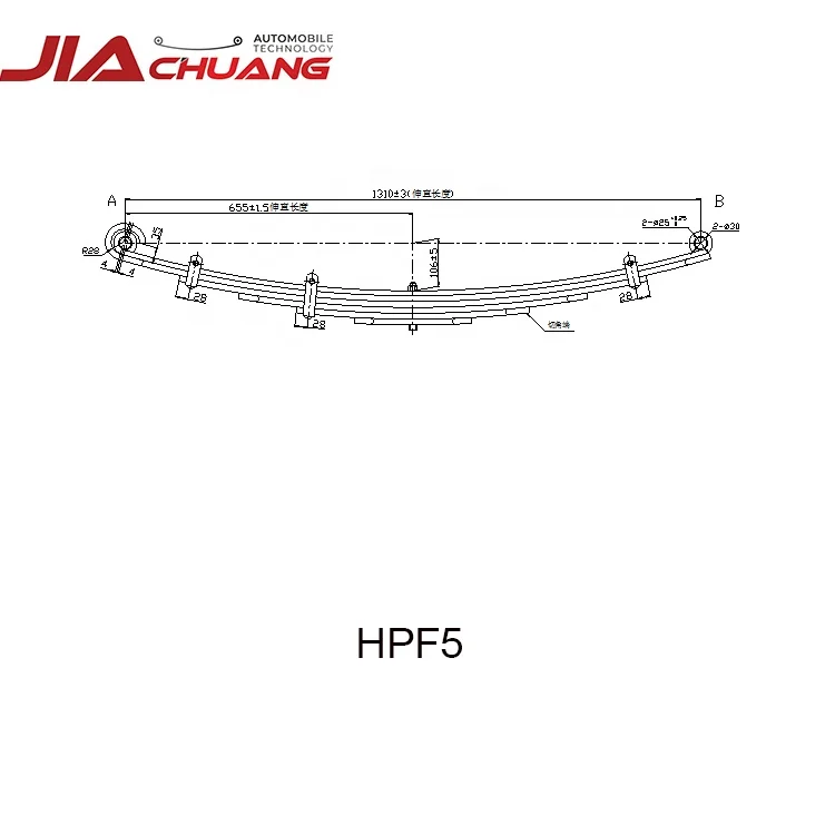 OE HPF5 SUP9 Steel Light duty truck part leaf spring