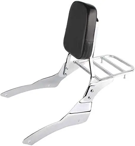 Спинка Sissy Bar с багажником и удобной подушкой совместимая Yamaha VStar 650 400 XVS Drag Star DS650