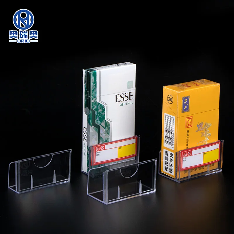L Shape  Acrylic Business Desk Name Sign Card holders Price tag holders Cigarette pack display Holder
