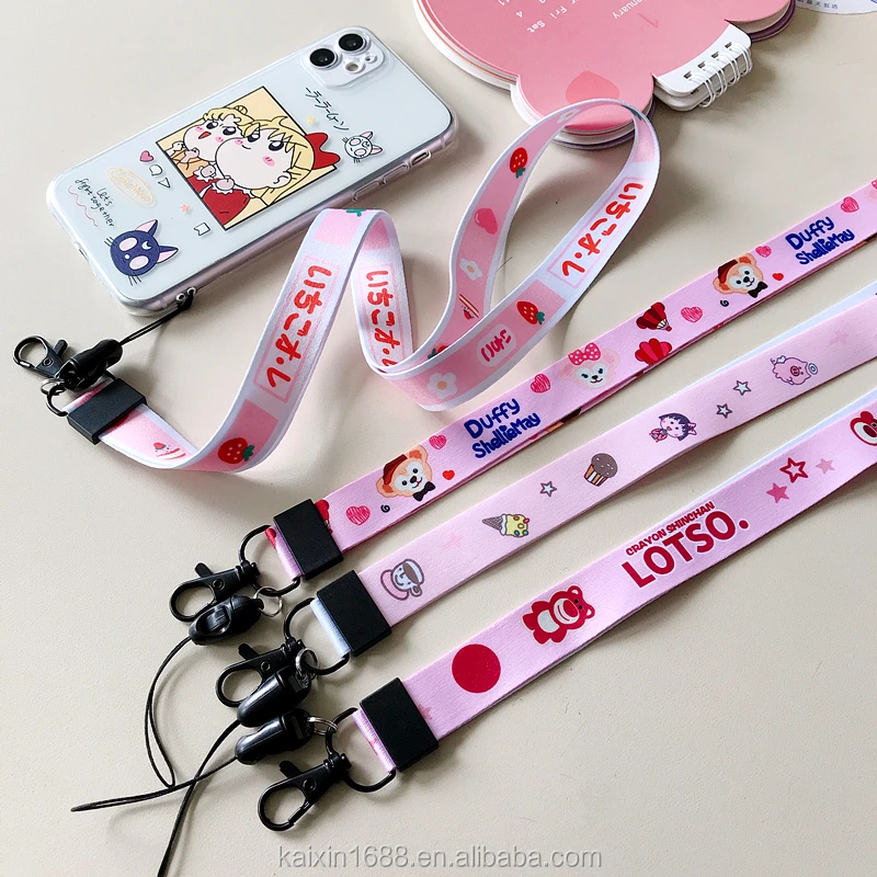 Многоцветный держатель для ключей, безопасный полиэстеровый шейный ремешок для телефона, ключа и идентификатора