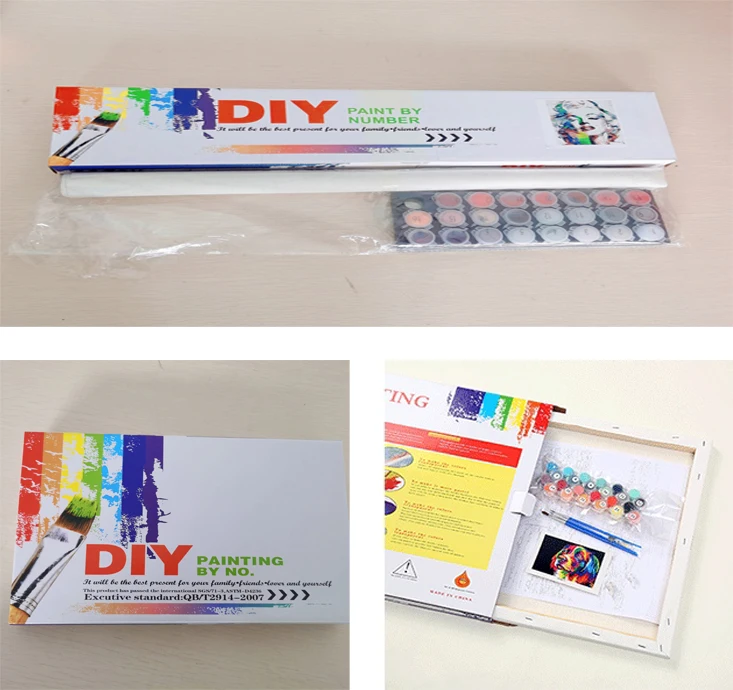 Animals Paint by Numbers DIY Paint by Numbers Cat Wolf Birds Rabbit Oil Painting Set Home Decor Wall Decor Adult Gift Artwork