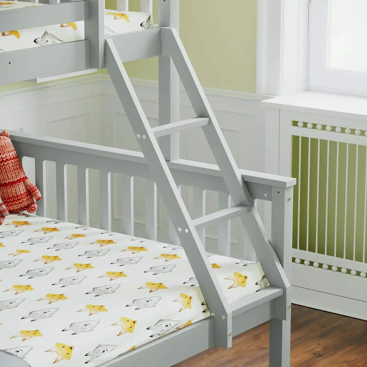 Portable hard wood staff step twin full over kids children beds wood bunk bed with stairs