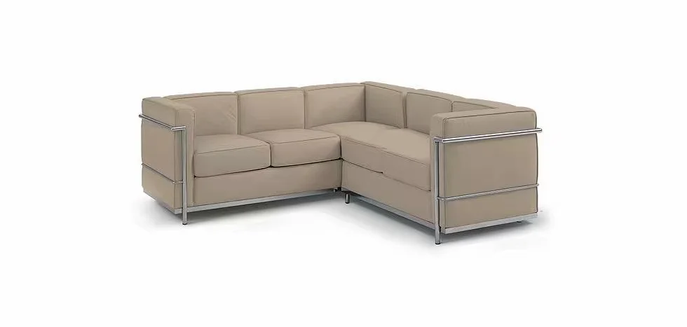 Modern  Living Room Couch Leather  Sofa Metal Stainless Steel Structure Leisure Sofa Single-seat 2 3 Seats Sofa