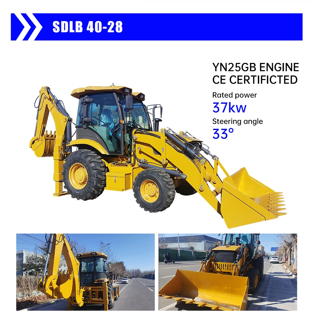 China Factory 4x4 Micro Backhoe Loader Excavator Mini Front End Loader with Eight Leg and Hydraulic Pilot