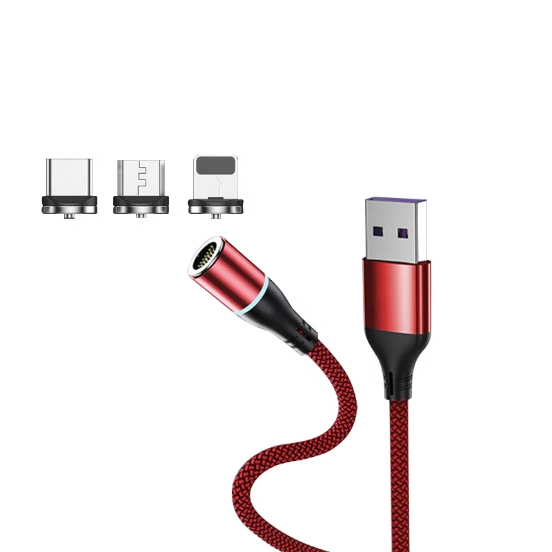 
High quality usb c cable braided magnetic fast charging data line 3 in 1 magnet usb cable 