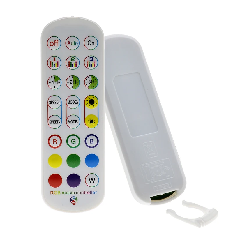 WiFi Smart LED Music Syncs Controller - DC 5V/12V/24V, 6A, 3-Channel RGB PWM Dimmer, 1-4 Port Output, 4-Pin, 24-Key IR Remote