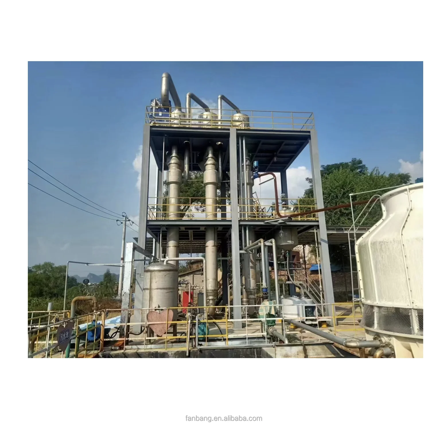 Triple Effect Rising Forced Film Outer Circulation Convection Evaporator System
