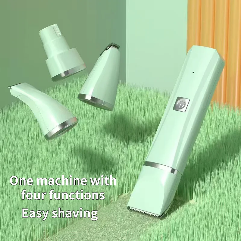 4 in 1 Low-noise  Pet Hair Clipper Trimmer Shaver Grooming Set Cordless Dog Cats Nail Grinder Hair Clipper Dog Pet Trimming Set