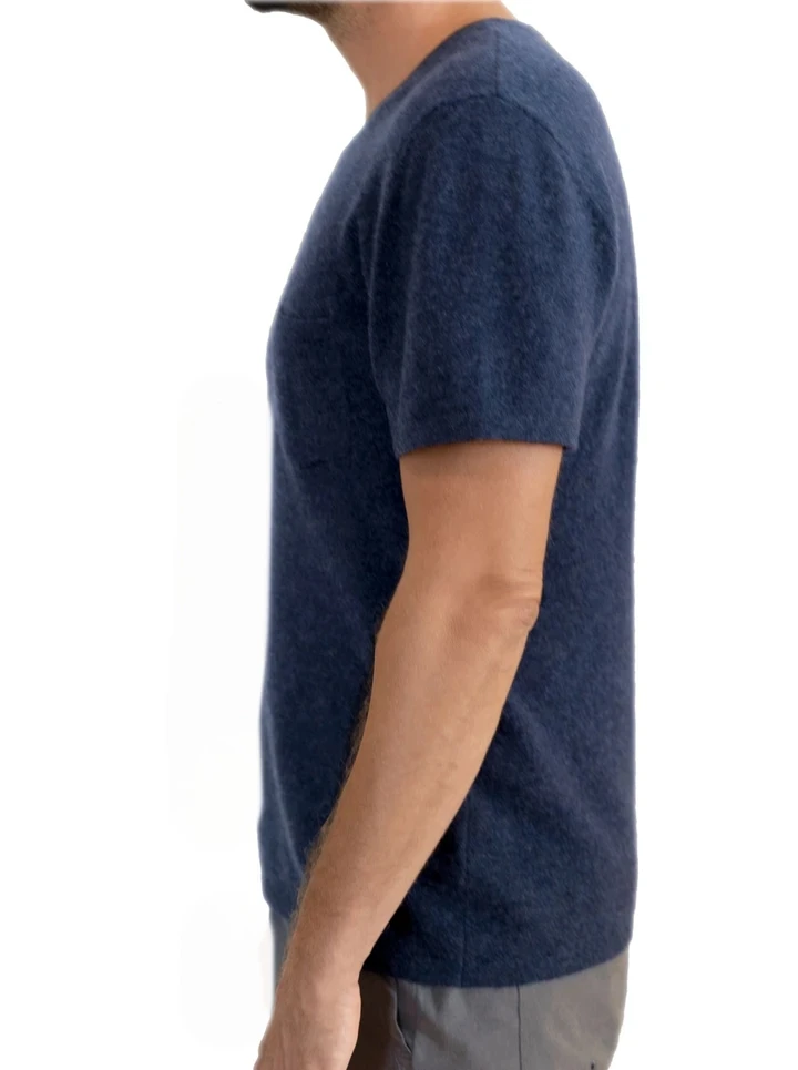 100% cashmere and cotton merino wool silk tee knit t shirt golf sweatshirt for men