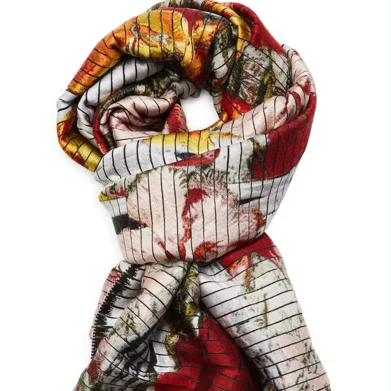 2024 New Fashion scarf Custom Digital Printing Silk Scarf for Women Satin Large Hair Scarves  90*90 cm