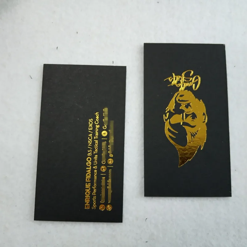 High quality custom printed luxury gold foil embossed hot stamping business card