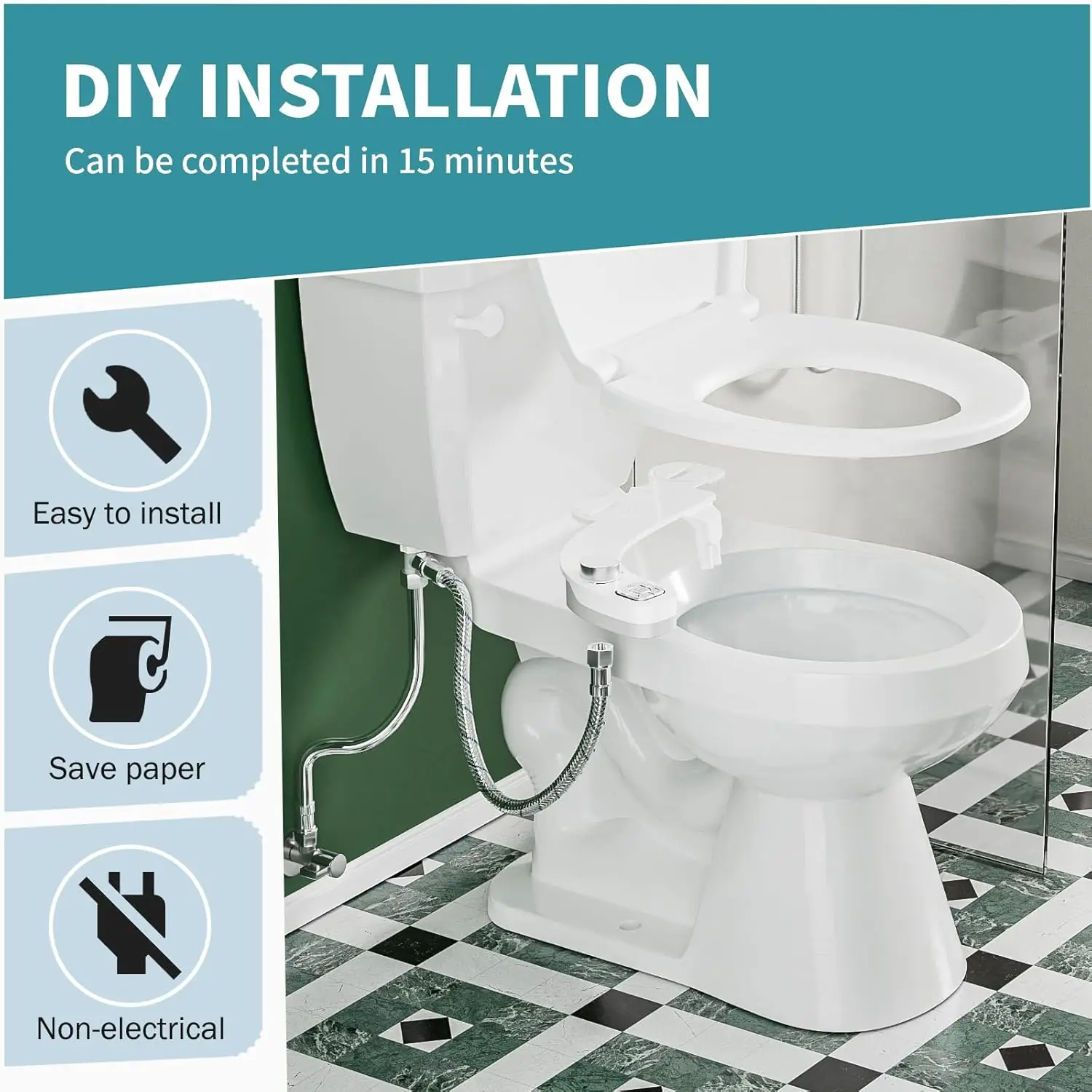 New Ultra Slim Warm & Cold Water Toilet Bidet Attachment Dual Nozzle Self-Cleaning Bide OEM/ODM Smart Manual Bidets