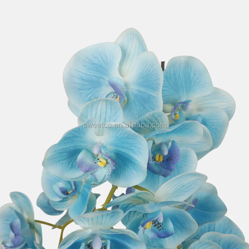 55cm real touch pink orchid plant artificial phalaenopsis orchids in pot for home decoration