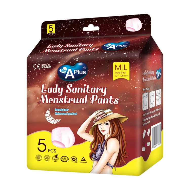 OEM Lady Menstrual Pant For Women Panties with Disposable Sanitary Napkin Lady Pant Dry Surface Underwear Menstrual Pants