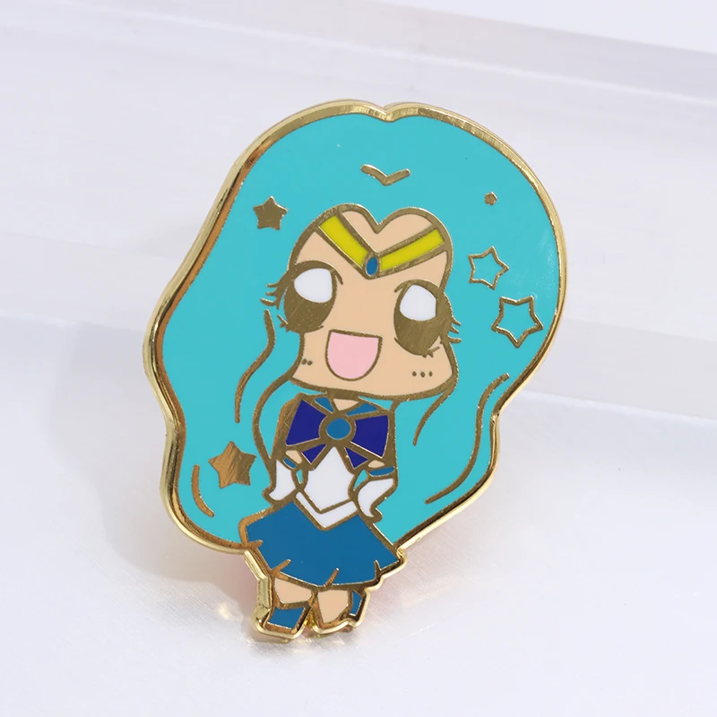 One Piece Enamel lapel pins factory wholesale Cartoon Lapel hat pins metal Badge design logo hard Enamel pin custom