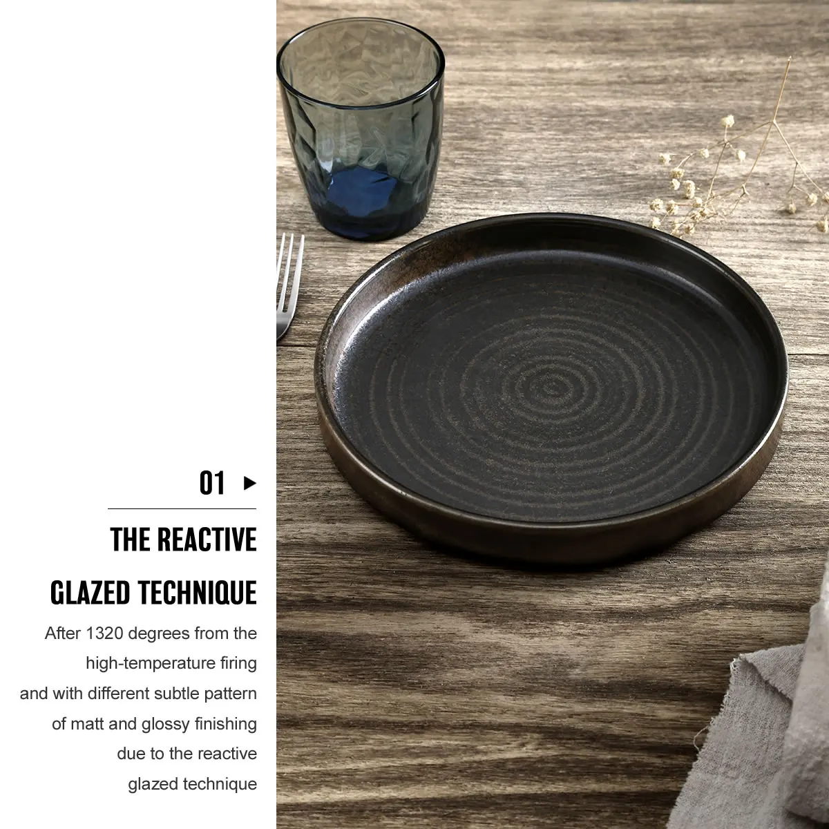 Factory direct wholesale hotel matte black nordic porcelain dinner plate,ceramic dinnerware restaurant plates