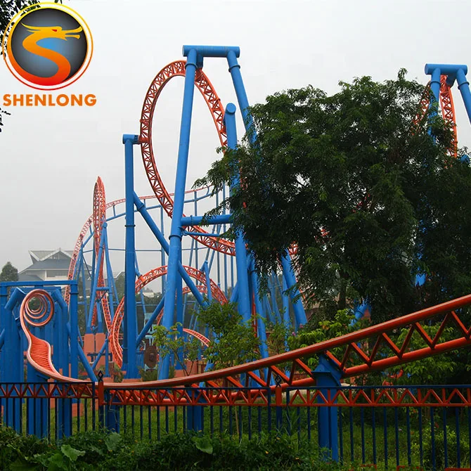 Extreme Thrilling Adult Game Large Roller Coaster Spin Track Car for sale