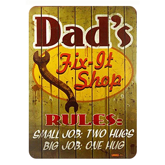 
wholesale vintage garage metal sign board tin plate for home design 