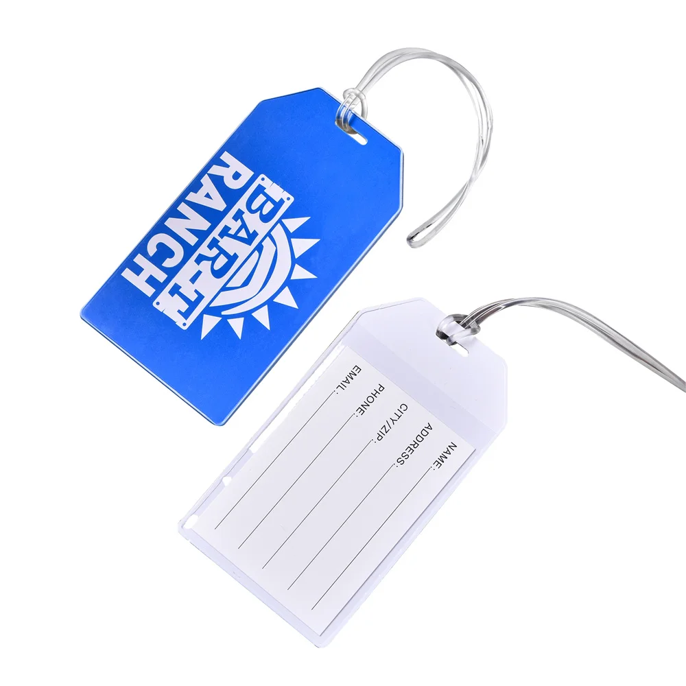 Factory Manufacture Various Custom Made Loop Strap Sublimation  PVC Luggage Tag travel tags luggage tag custom logo