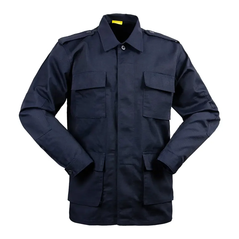New Custom Security Guard Uniforms Black Dark Navy Blue Tactical BDU Uniform