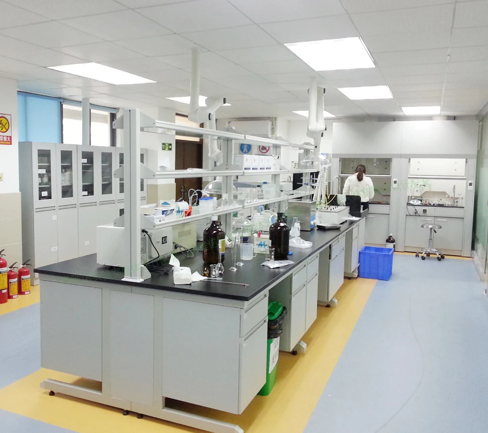 Steel and wood workbenches, laboratory operation test benches, school experiments, central tables, manufacturer direct sales