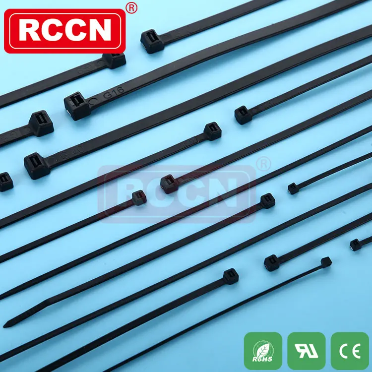 RCCN Weather Resistant G300IUV Nylon Cable Tie Black Nylon UV Resistant Electric Cable Ties Halogen-free Cable Tie