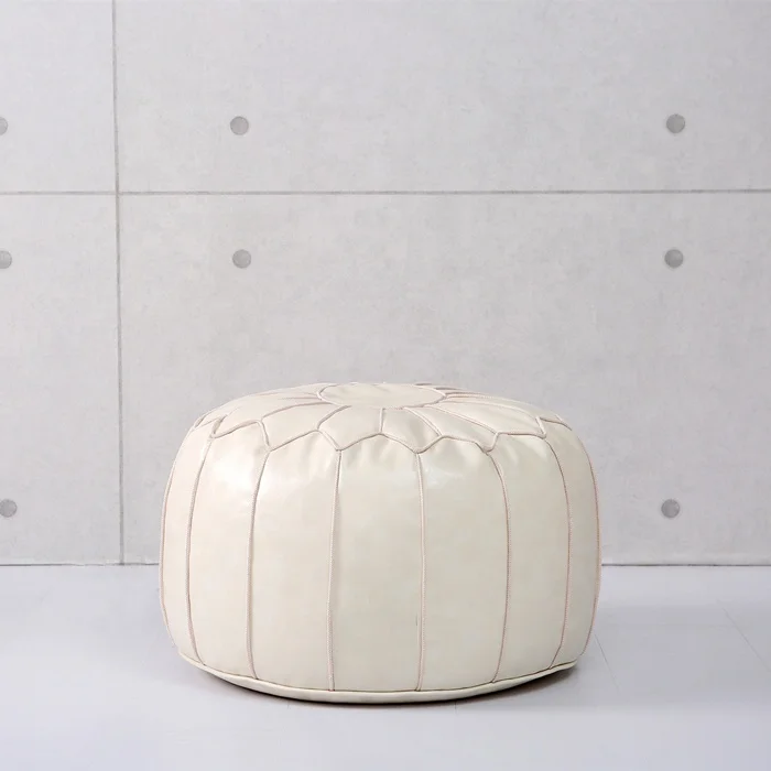 Factory Directly OEM Leather Fabric Bean Bag Moroccan Pouf
