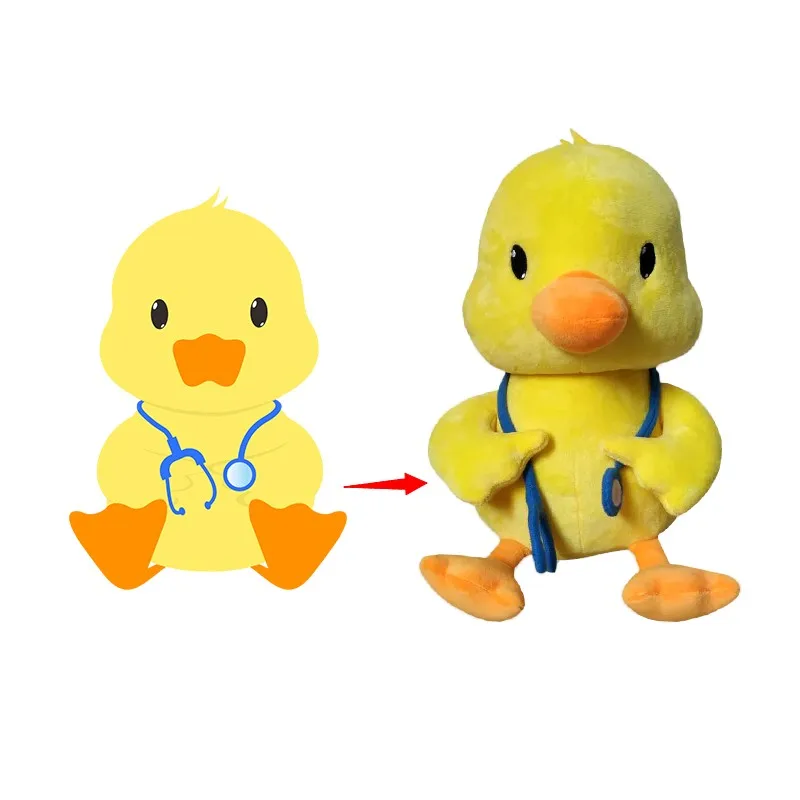 Новый дизайн Лидер продаж супер мягкая плюшевая игрушка желтая утка на заказ