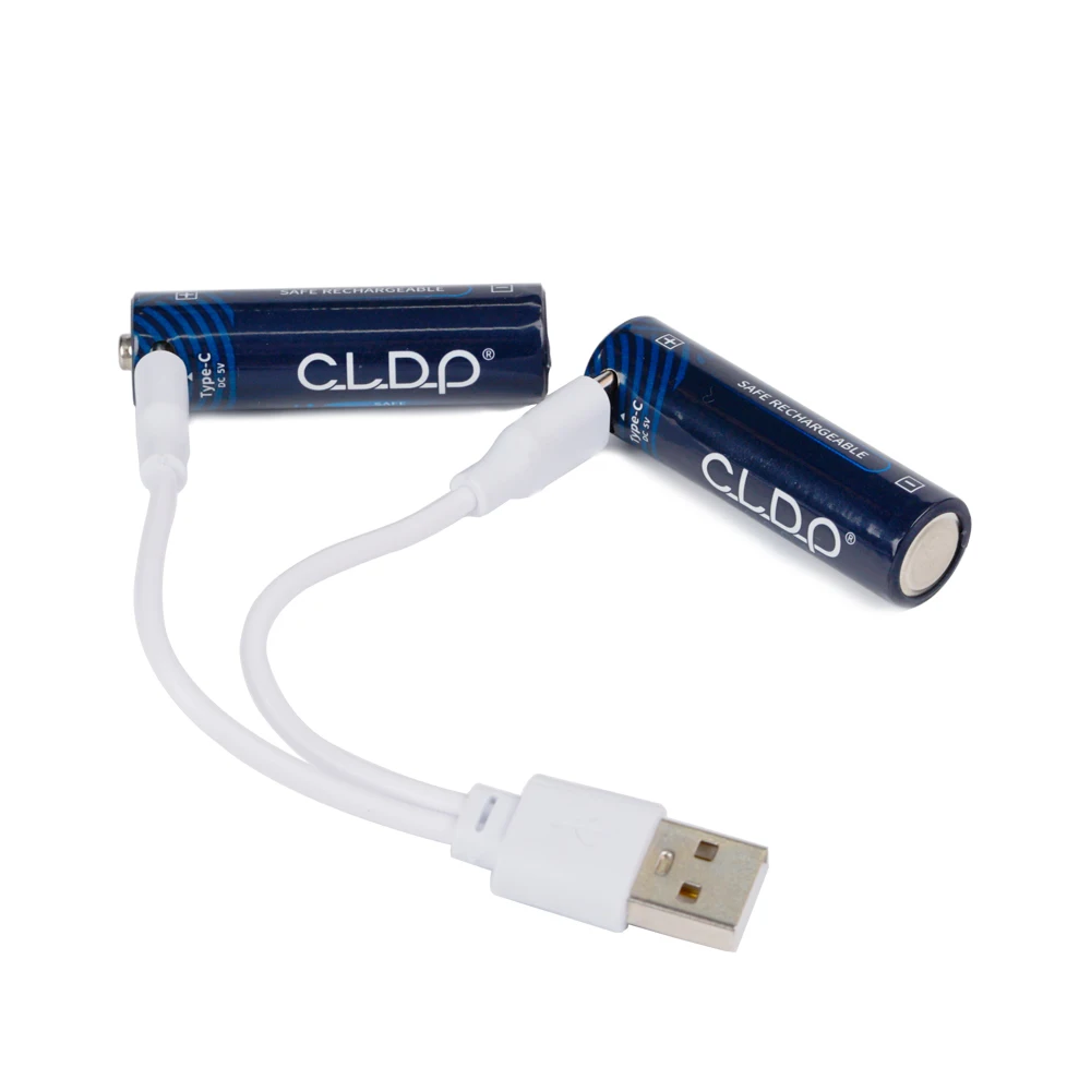 CLDP Brands Use 1200 Cycles 1.6V 1.5V AA 1800mWh Type-c Port USB Rechargeable Battery For Camera Toys Car Fingerprint Lock