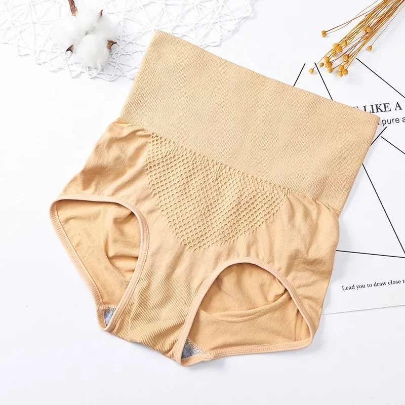 40460 Wholesale Female High Waist Panty Breathable Abdomen Honeycomb Briefs Ladies Sexy Hip Underwear Women Seamless Panties