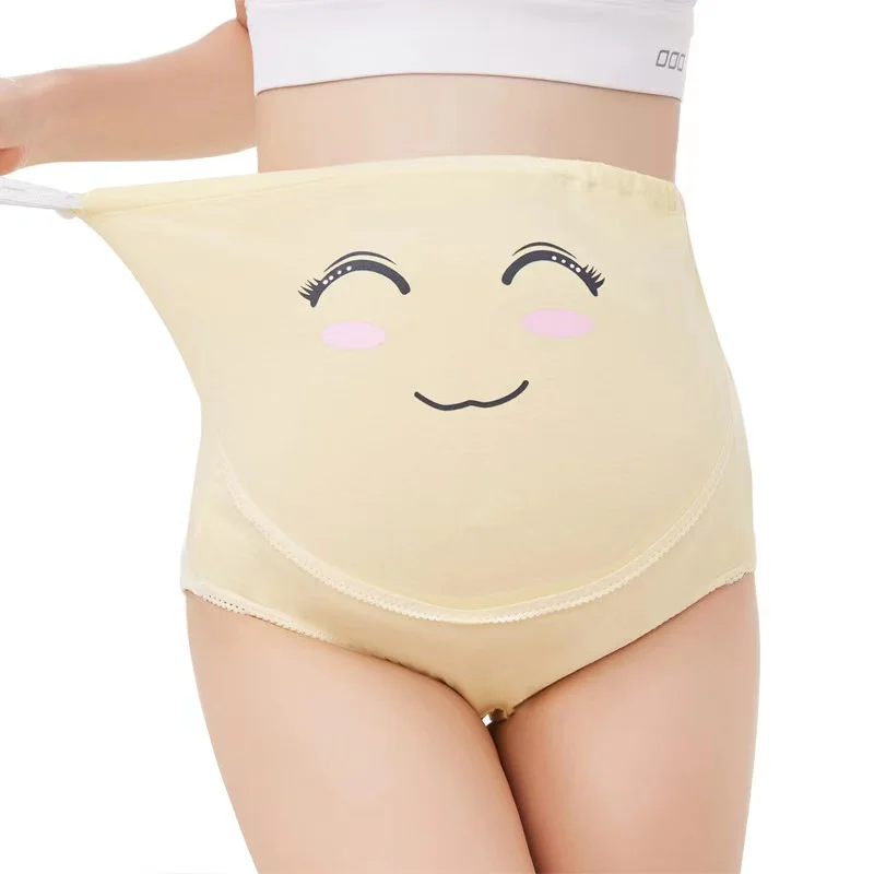 Comfortable Cotton Cute Cartoon Adjusted Button Maternity Pregnant Mommy Underwear Panties