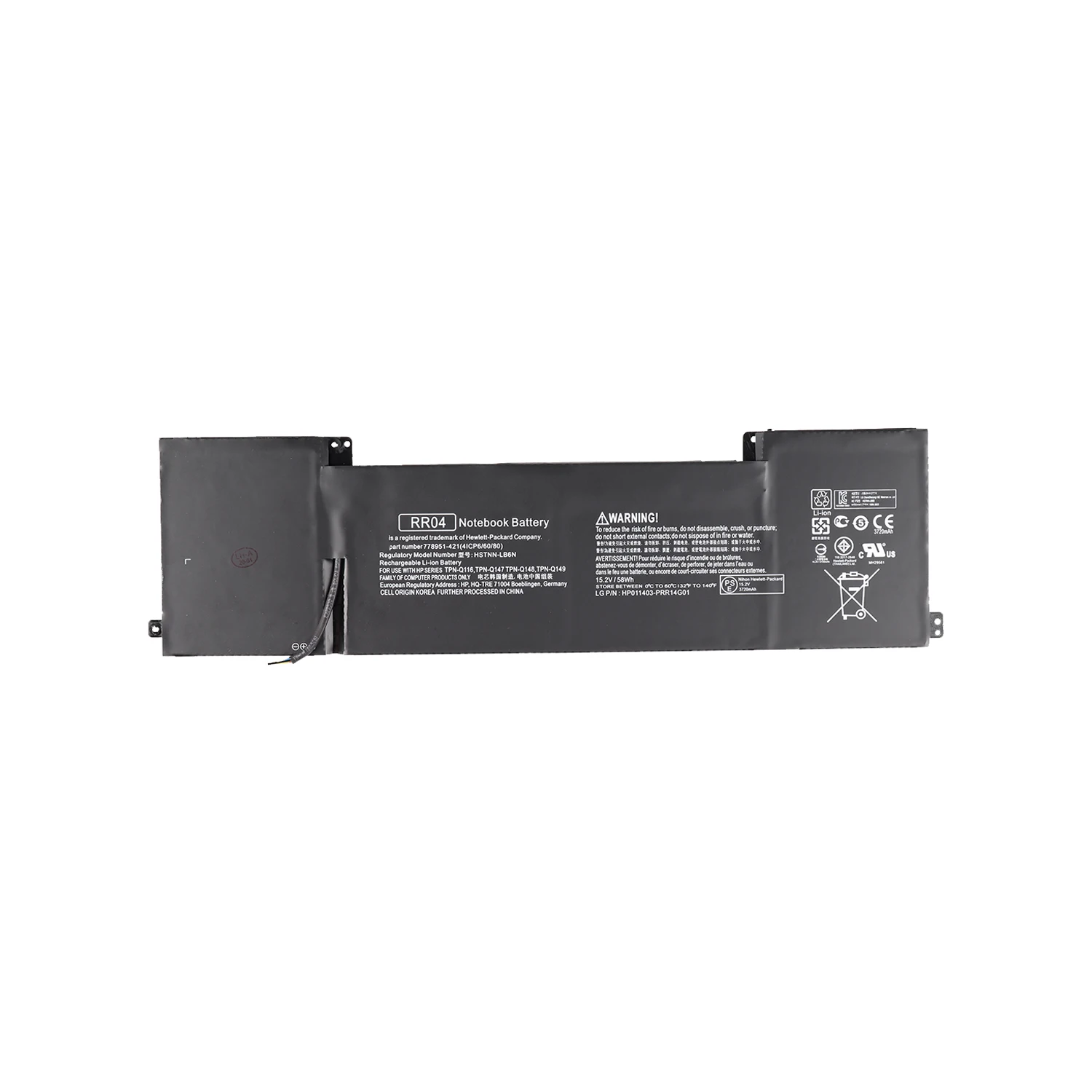 Laptop 58wh Battery RR04 Battery For HP OMEN Pro 15 15-5014TX 778978-006 HSTNN-LB6N RR04
