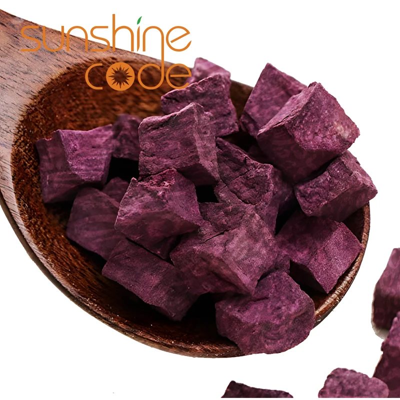 Sunshine Code Freeze Dried Purple Sweet Potato Diced Baked Potato Chips Crispy With Low Price