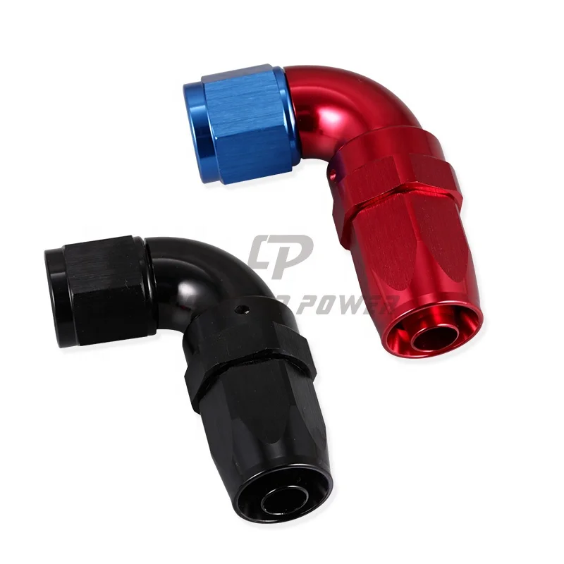 High Performance Aluminum Pipe Fittings AN6 90 Degree Swivel Hose Ends Adapter Universal Car